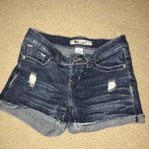 Wet Seal Distressed Denim Shorts